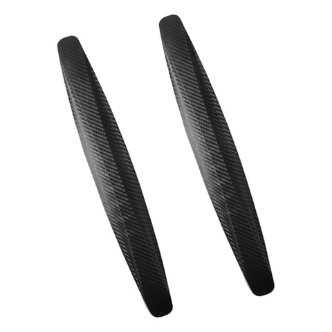 Magideal - 2 Uds Tira Protectora De Parachoques De Coche Tira Anticolisión Pvc Fácil Instalación Reemplazar El Labio Protector De Parachoques De Esquina Delanter Negro