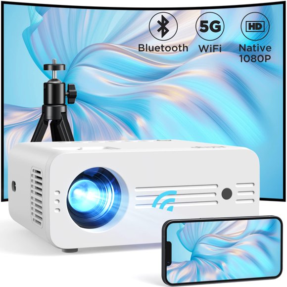 Proyector de video AKIYO 1080P WiFi portátil