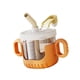 thumbnail image 2 of Taza Para Sorber 10 Oz De Dibujos Animados Portátil Con Pajita Taza De Agua Para Niños Pequeños Bebé Naranja, 2 of 5