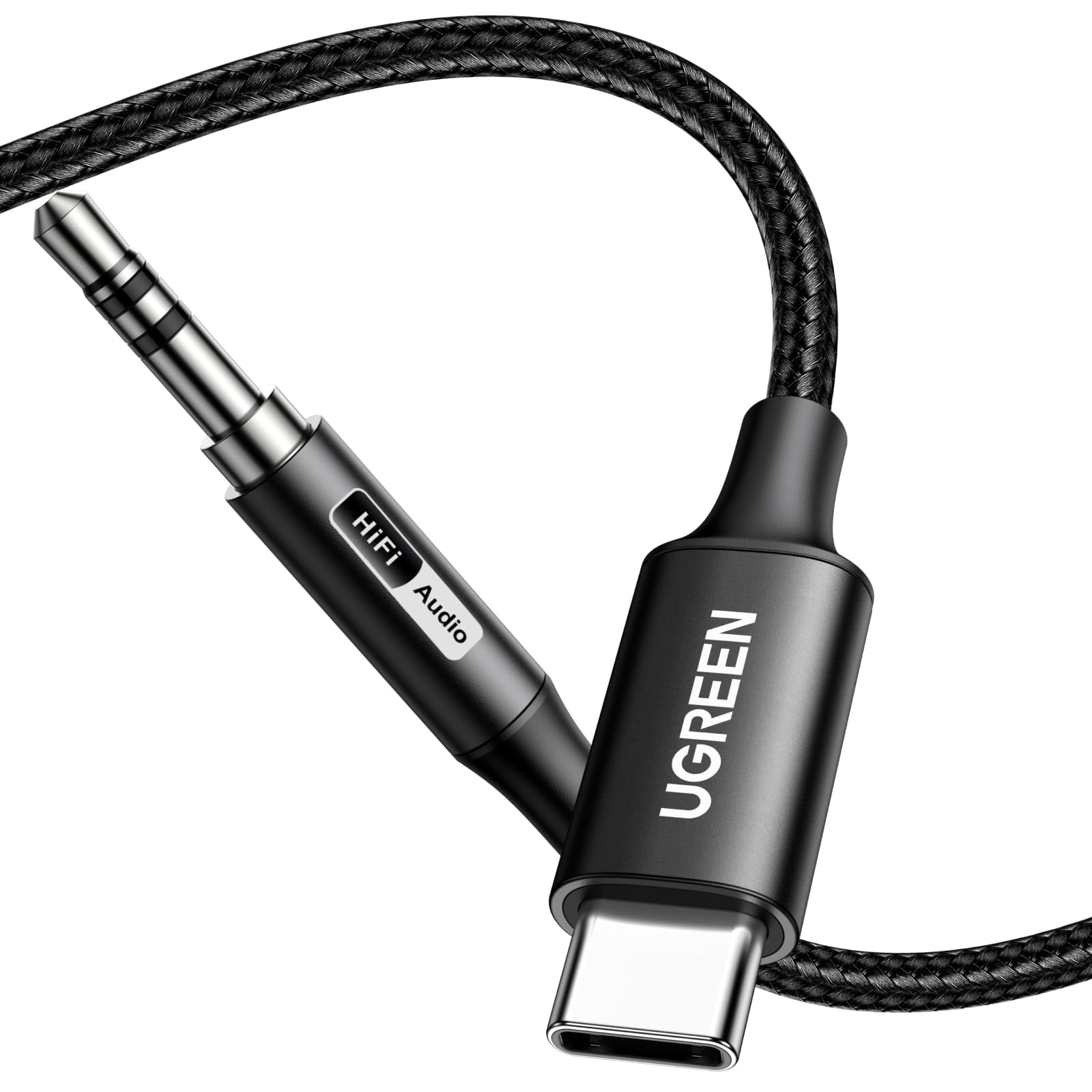 Adaptador De Audio Ugreen Aux A Usb C Tipo C 3,5 Mm Hi-res 32 Bits