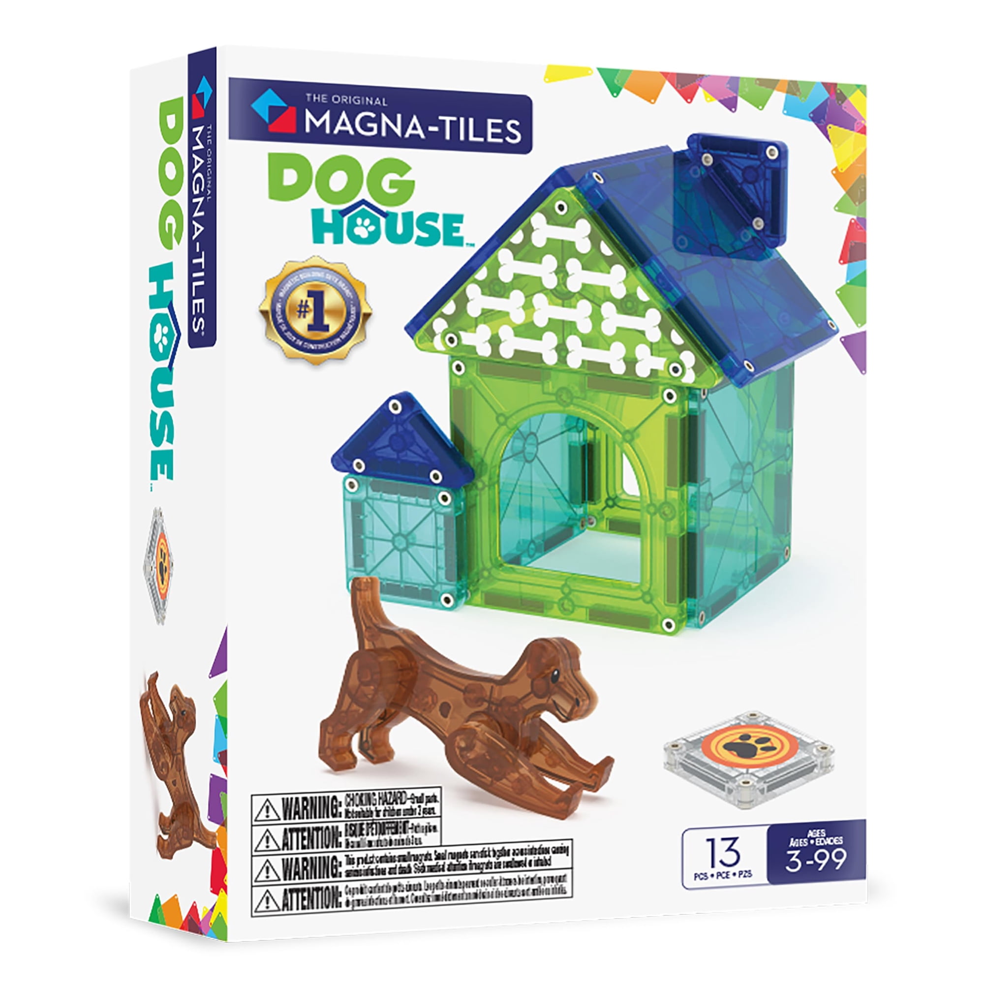 Set De Construcción Magna-tiles Para Perros Con 13 Piezas De Más De 3 Años