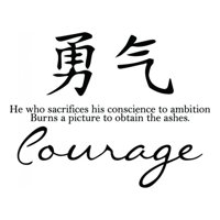 Rienda Libre Graphics - Decomural Courage Chinese Symbol Ws-34118
