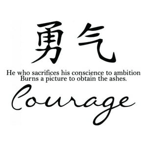 Rienda Libre Graphics - Decomural Courage Chinese Symbol Ws-34118