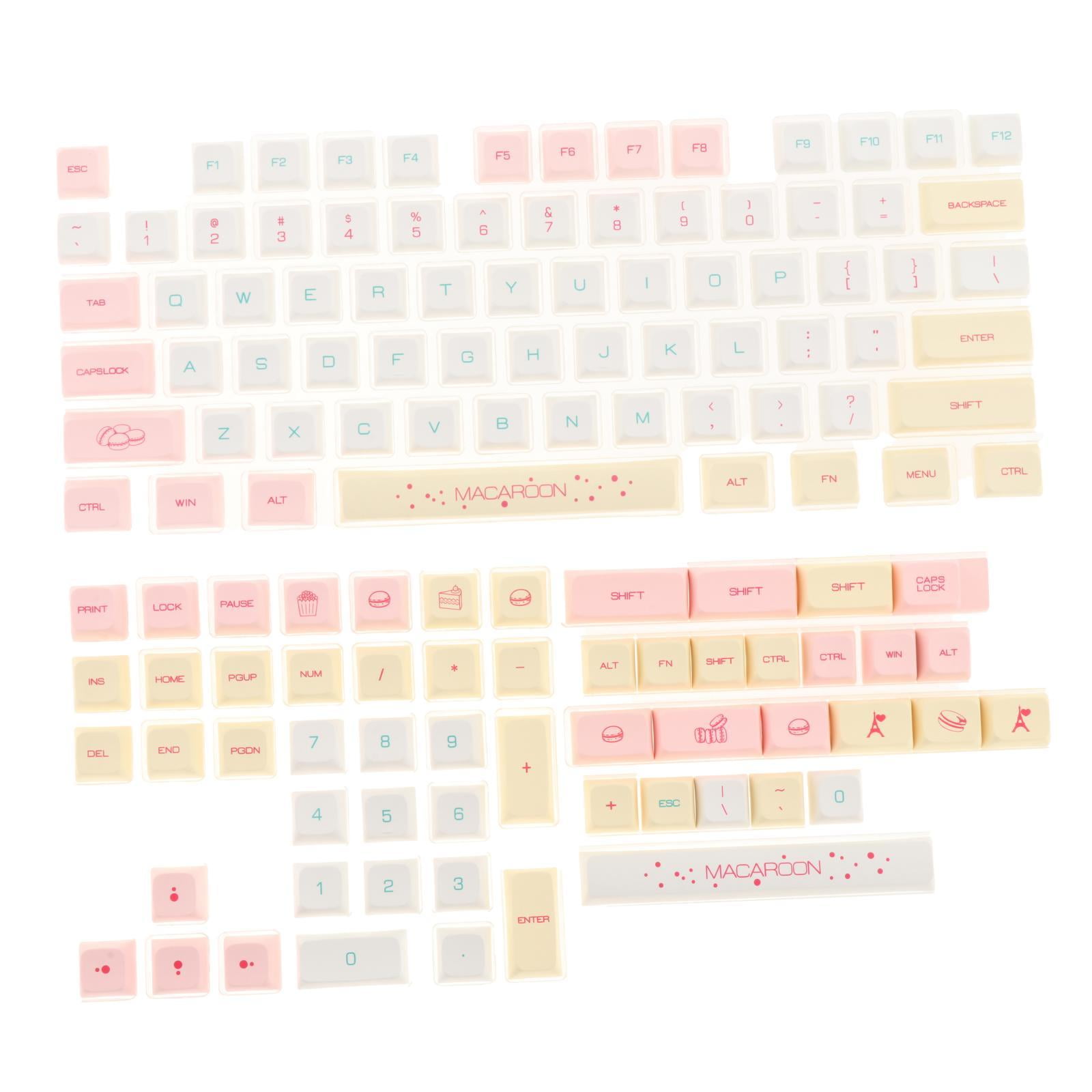 Bothyi - 131 Teclas Pbt Keycaps Macaron Theme Xda Profile Para Cherry Mx Switch