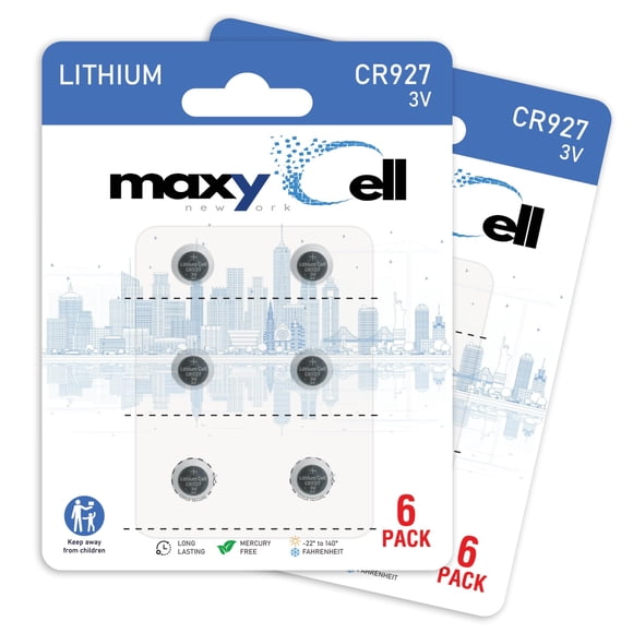 Batería de botón MaxyCell CR927 3V (12 unidades) de larga duración