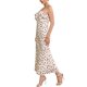 thumbnail image 4 of INSPIRE CHIC Vestido de Lunares para Mujer Cóctel Citas Vintage Volantes Frontales Tirantes Maxi Vestidos XL Marrón Claro, 4 of 5