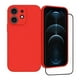 thumbnail image 2 of Carcasa Funda Para iPhone 17 Pro Silicona Rojo + Mica, 2 of 6
