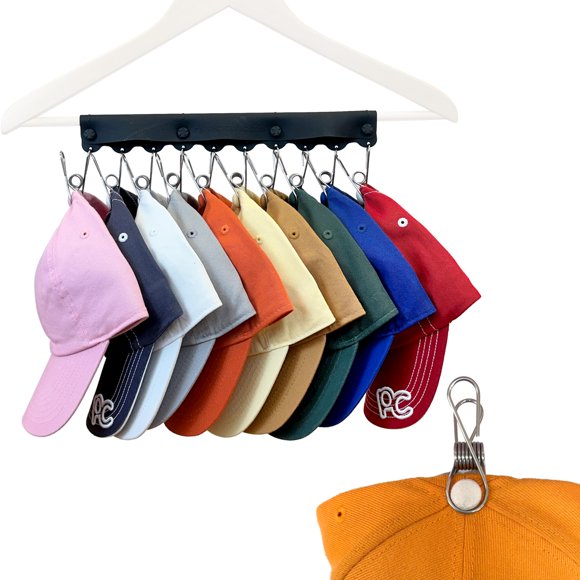 Soporte para gorras Perfect Curve – 10 gorras – negro – silicona