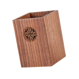 Magideal - Portalápices De Madera, Soporte Para Brochas De Maquillaje, Organizador De Escritorio Multiusos Para Ahorrar Espacio, Vaso Para Lápices Para Oficina, Estilo A