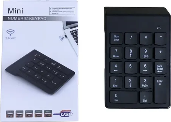 Genérico - Teclado Numérico Inalámbrico Usb Mac Windows