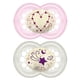 thumbnail image 1 of 2 Chupetes Nocturnos Silicona SkinSoft MAM Original Night 16m+ Rosa Brillante, 1 of 3