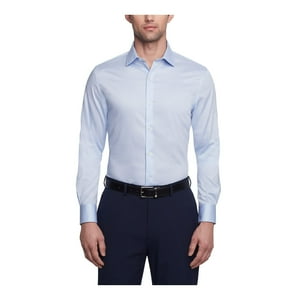 Camisa De Vestir Tommy Hilfiger, Entallada, De Sarga Elástica, Para Hombre, Azul
