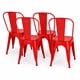 thumbnail image 5 of Pack 4 Sillas Metálicas Tolix Rojas LORE | Diseño Industrial Moderno para Interior y Terraza, 5 of 9