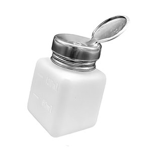 Magideal - Dispensador De Líquido A Presión, Contenedor De Metanol, Botella Portátil Premium Con Bomba, Recargable Para Desmaquillaje, Salón Personal, Color Blan 120 Ml