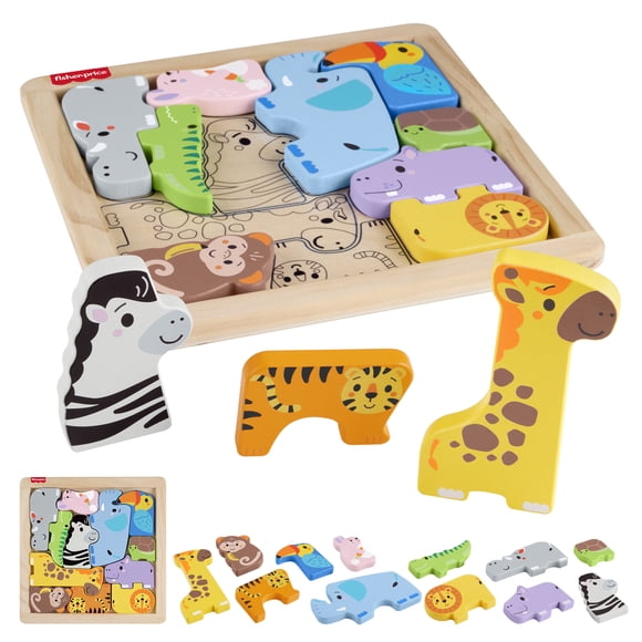 Fisher-Price Juguete Rompecabezas Zoológico de Madera