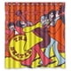 thumbnail image 1 of Cortina de ducha con diseño de estrellas de rock de los Beatles, juego de cortina de baño con ganchos, tamaño 66 x 72 pulgadas, 1 of 3