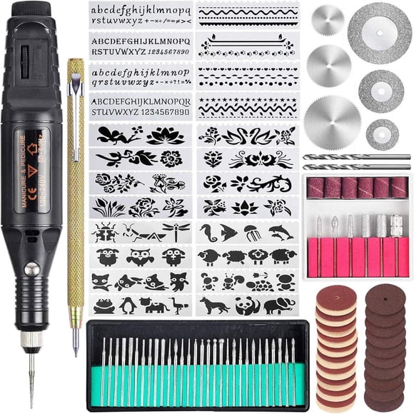 Kit Grabador Uolor UH032 de 108 Piezas, 3000-20000 RPM