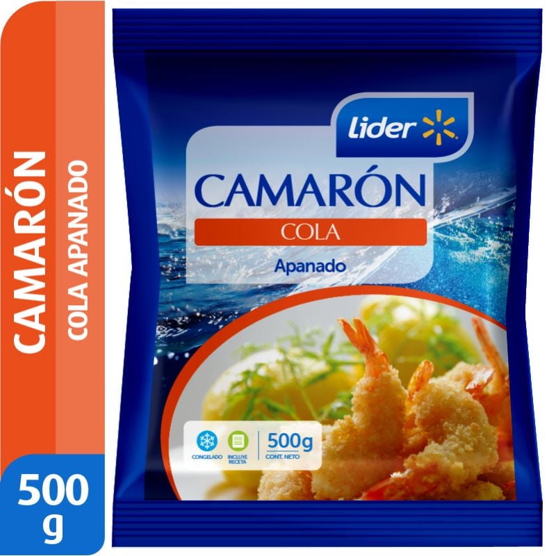 Camarón Con Cola Apanado 500 g Lider