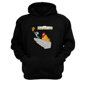 Genérico - Polerón Canguro El Rey De La Selva Negro Talla M Unisex