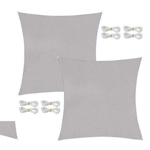Britbox - Pack X2 Toldos Quitasol P-Uv Cuadrado 5X5 Mt Malla Gris