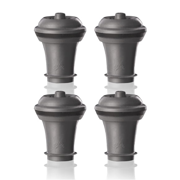 Juego de 4 tapones para aspiradora Wine Saver, color gris