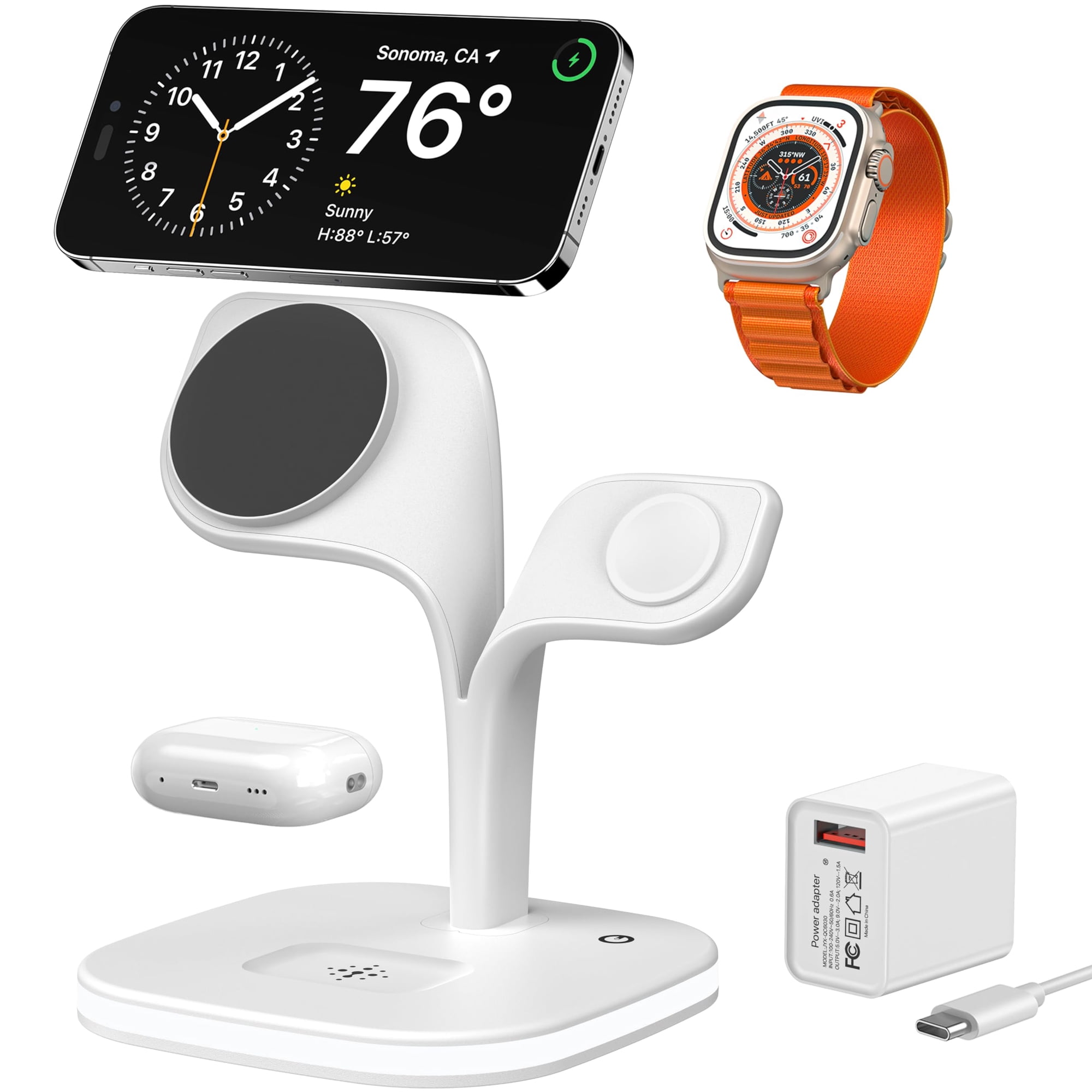 Estación De Carga Exw Para Cargador Magsafe Para Iphone Y Apple Watch