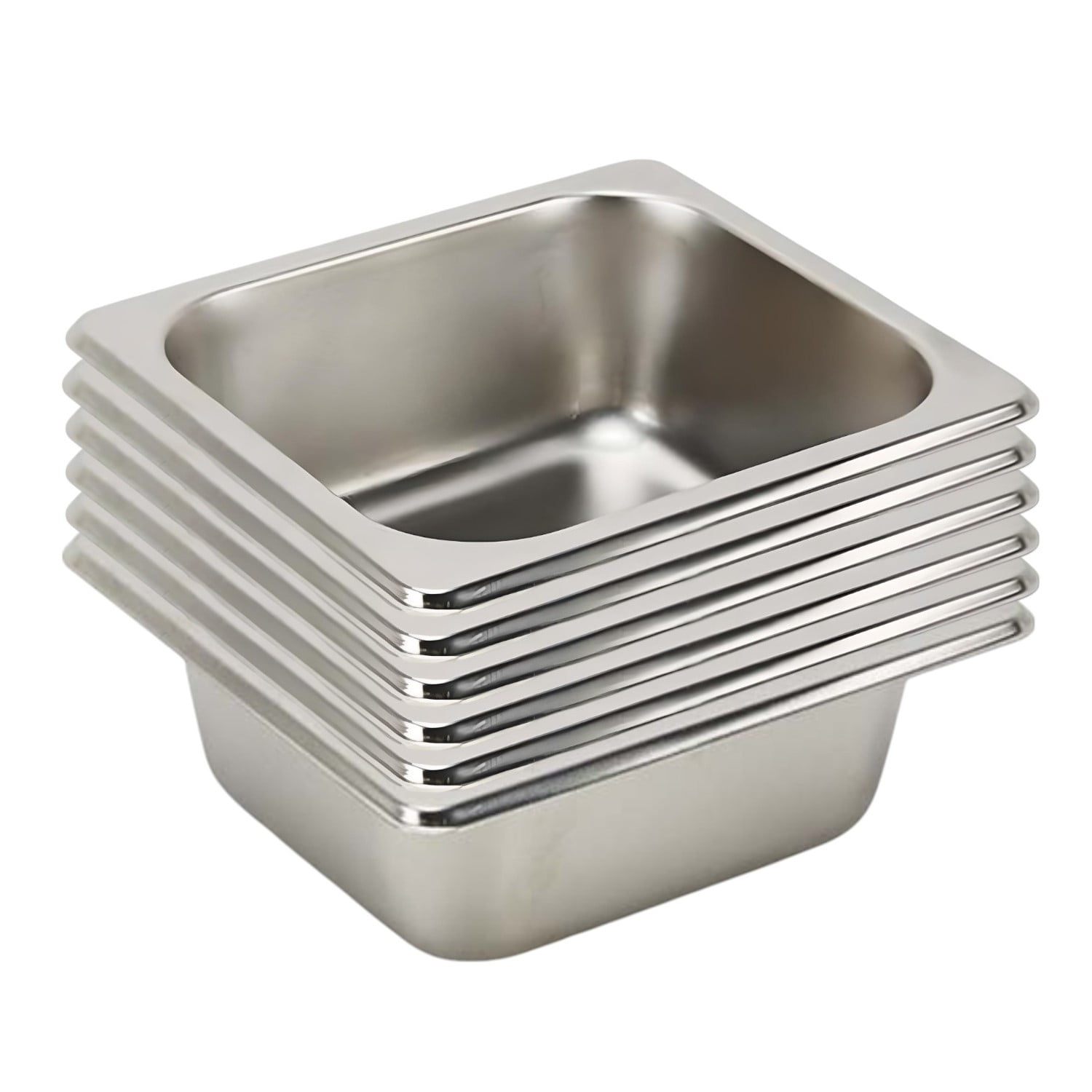 Prochef - Depósito Gastronómico Gn 1/6 X 65 Mm Acero Inox. Pack 6 Un.