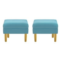 Bodevir - Set Pouf Sky 1C Felpa 01 Turquesa