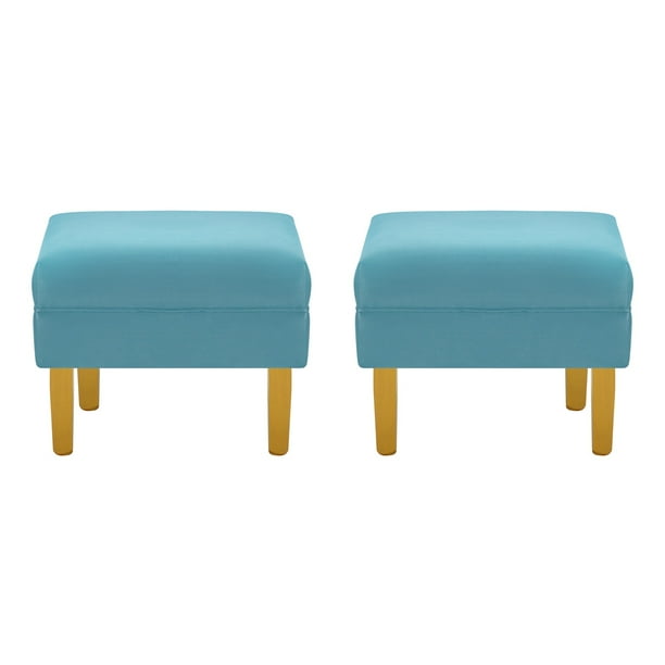 Set Pouf Sky 1c Felpa 01 Turquesa