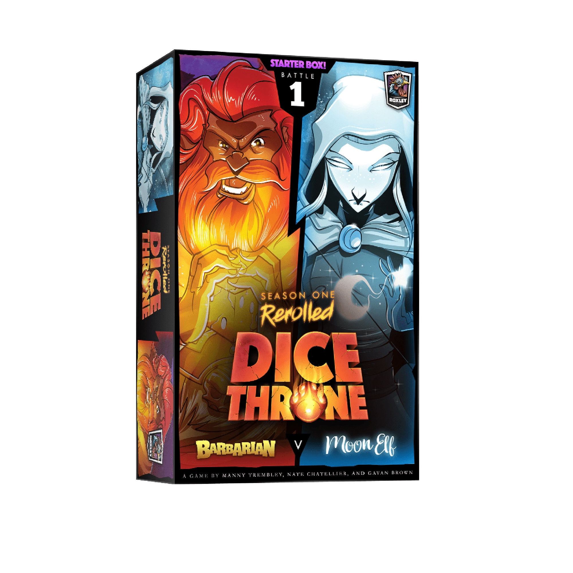 Asmodee - Juego De Mesa Dice Throne Barbaro Vs Elfa Lunar