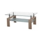 thumbnail image 2 of Mesa de Centro Rectangular 100x60x44 cm Vidrio Patas de Madera Clara, 2 of 3