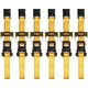 thumbnail image 1 of Correa de amarre con trinquete DEWALT DXBC10000F-6PK negro/amarilla de 2 x 27 pies con ganchos planos, transporte de carga de alta resistencia (10 000 libras de resistencia a la rotura), paquete de 6, 1 of 3