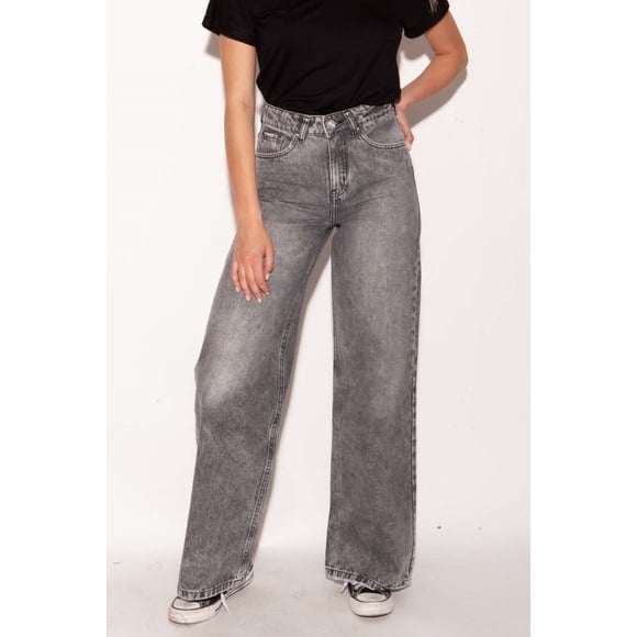 JEANS WIDE LEG STELLA NEW GRIS TALLA 40 GRIS