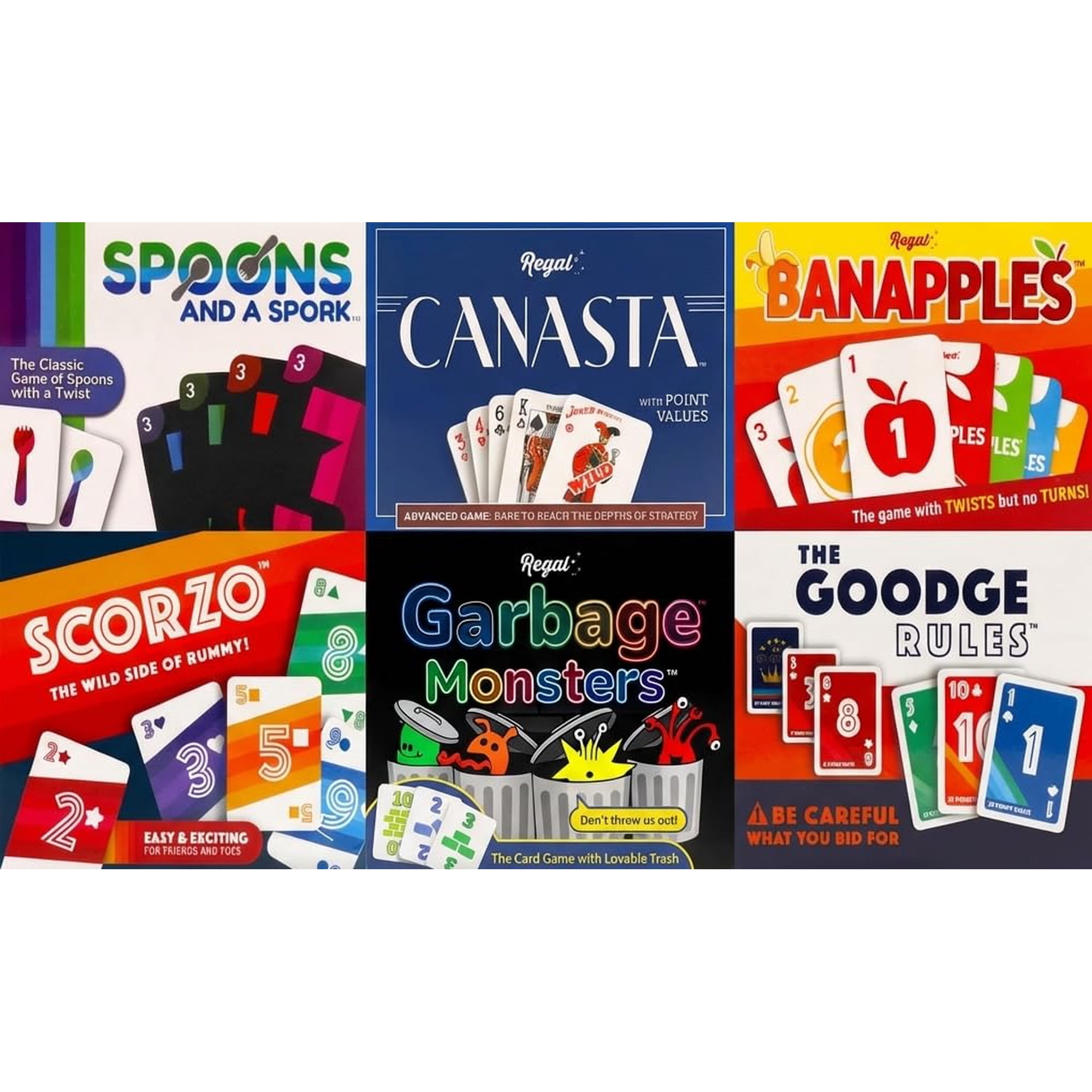 Set De Juegos De Cartas Regal Games Canasta, Spoons, Spork Y Más