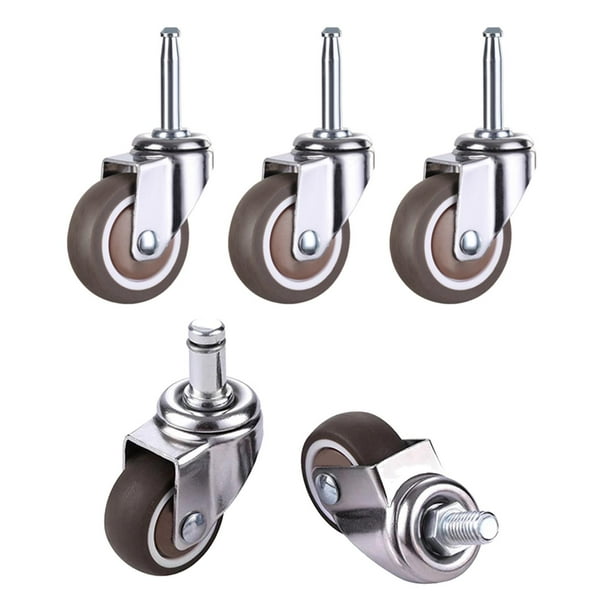 5 uds ruedas para cuna ruedas universales, ruedas giratorias suaves silenciosas sin ruido para trabajo pesado ruedas giratorias con vástago giratorio 5 cm de diámetro