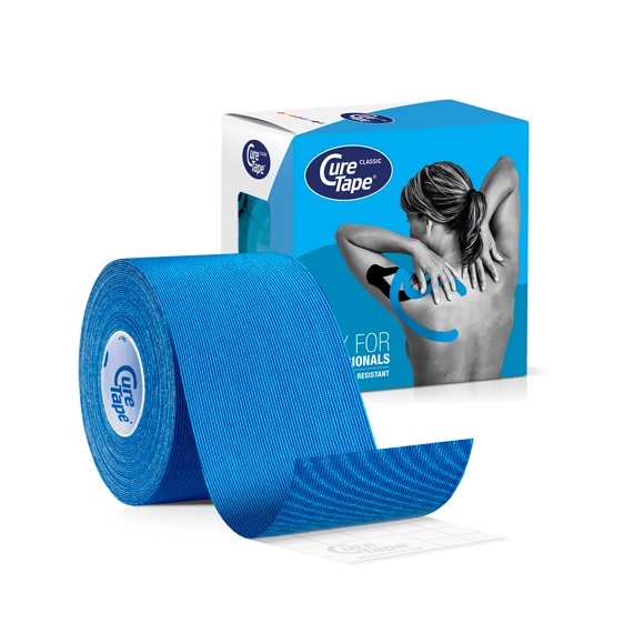 Cinta de kinesiología CureTape Classic 5 cm azul