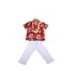 thumbnail image 1 of Traje Tipico Pascuense o Hawaiano Rojo 3 Piezas Guayabera, Pantalon y Collar, 1 of 3