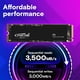 thumbnail image 2 of SSD Crucial P3 PCIe Gen3 3D NAND NVMe M.2 de 1 TB, 3500 MB/s, 2 of 6