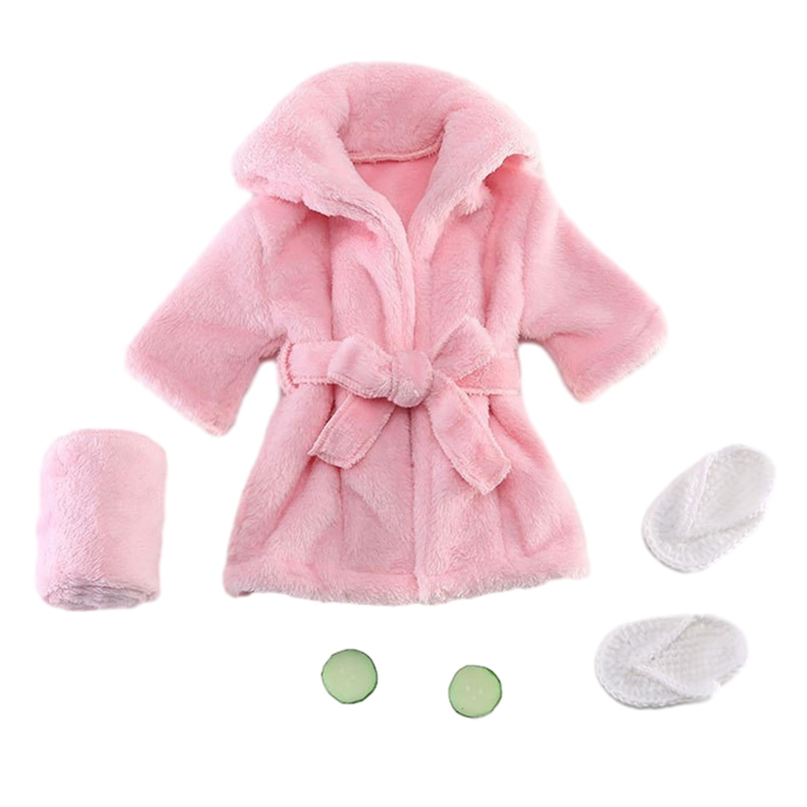 Magideal - Albornoz De Accesorios De Fotografía Para Recién Nacidos, Accesorios Para Sesión De Fotos De Bebés, Bonito Traje De Toalla De Baño, Disfraz De Recién Rosa