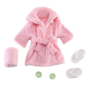 Magideal - Albornoz De Accesorios De Fotografía Para Recién Nacidos, Accesorios Para Sesión De Fotos De Bebés, Bonito Traje De Toalla De Baño, Disfraz De Recién Rosa