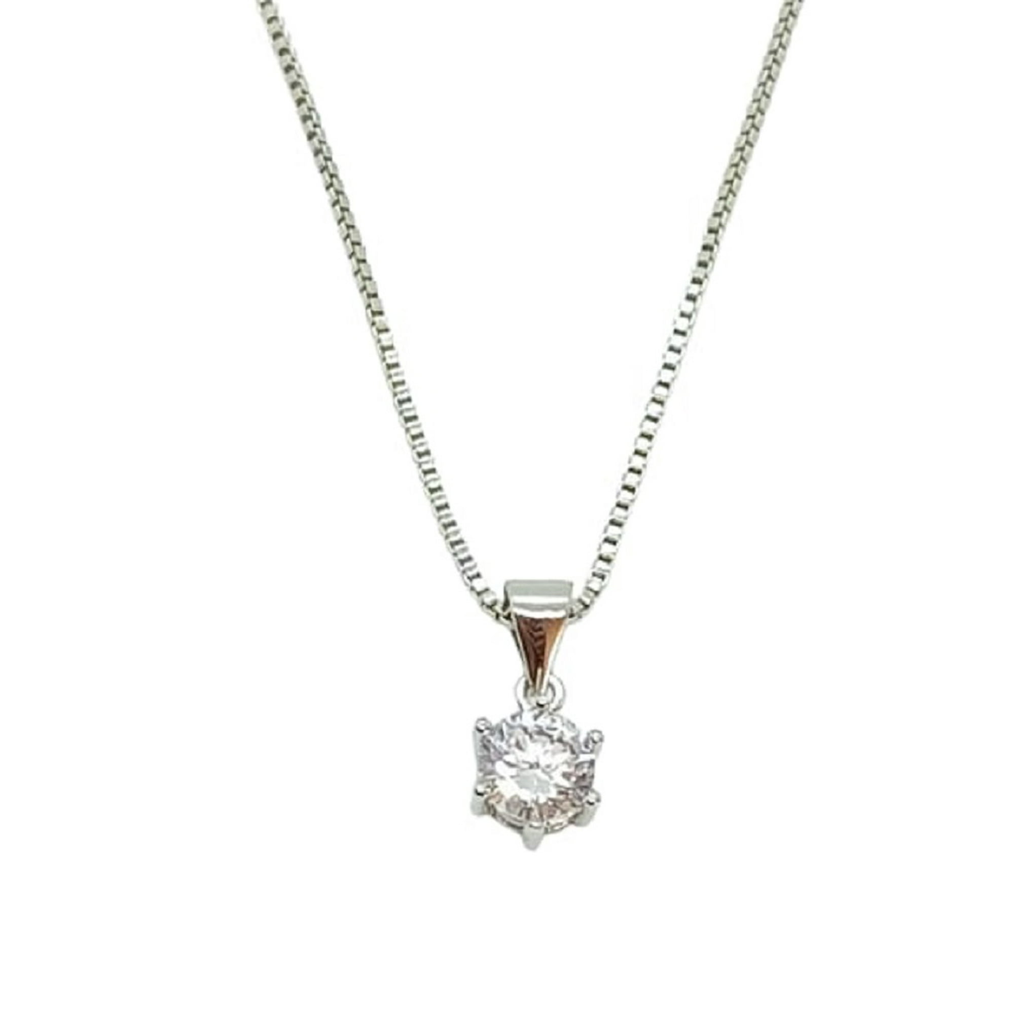 Elbauldejuma - Cadena Punto De Luz Plata S925 Cadena Veneciana