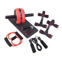 Ioensy - Rueda De Rodillo Para Abdominales, Equipo De Fitness Para Interiores, Gimnasio En Casa, Entrenamiento, Expansor De Pecho, Color Rojo