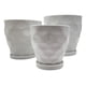 thumbnail image 1 of Set 3 Maceteros Maceta De Cerámica Blancos Diseños Circulos blanco, 1 of 4
