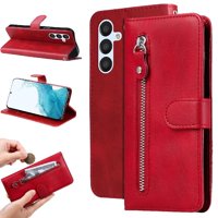 Gangxun - Funda Con Cremallera Para Samsung Galaxy A54 5G, Carcasa Cartera De Cuero Pu Con Soporte Y Tarjetero