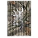 thumbnail image 1 of Cortina de ducha de metal con diseño de árbol y camuflaje marrón, con ganchos, tamaño 48 x 72 pulgadas, 1 of 3