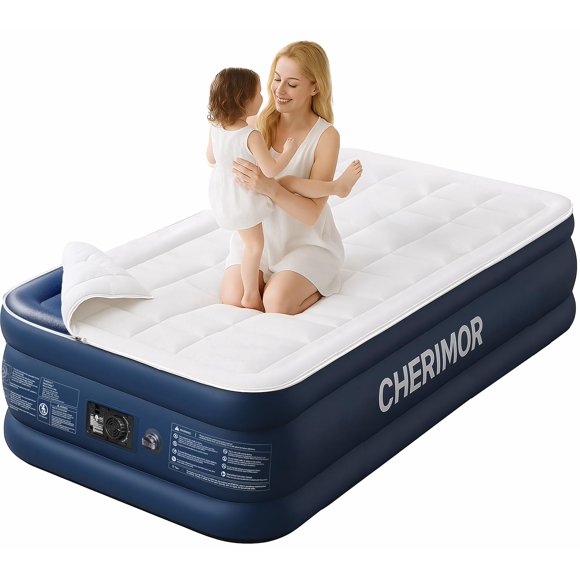 Colchón de aire CHERIMOR Twin XL 203 x 99 x 51 cm con bomba integrada