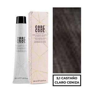 Care Code - Tintura Profesional Permanente 100Ml Castaño Claro Ceniza 5,1 + Oxigen 150 Ml 20 Vol