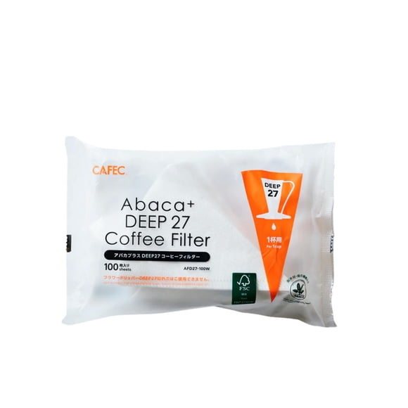Filtro de café CAFEC Abaca+ DEEP 27 para FLOWER DRIPPER DEEP 27