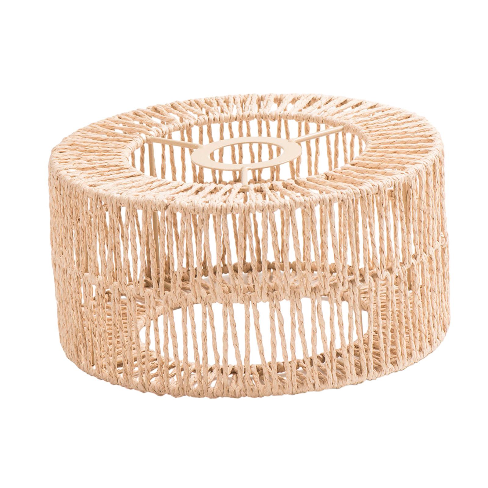 Magideal - Pantalla De Lámpara Colgante De Cuerda De Papel, Pantalla De Lámpara Colgante Tejida Rústica Bohemia, Pantalla De Lámpara Tejida A Mano Para Casa De Pequeño