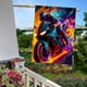 thumbnail image 5 of Moto Bicicleta-bandera de jardín temática. Regalo perfecto para fans, amigos y familiares, ideal para actividades al aire libre y decoración de fiestas.28CM*45CM, 5 of 5